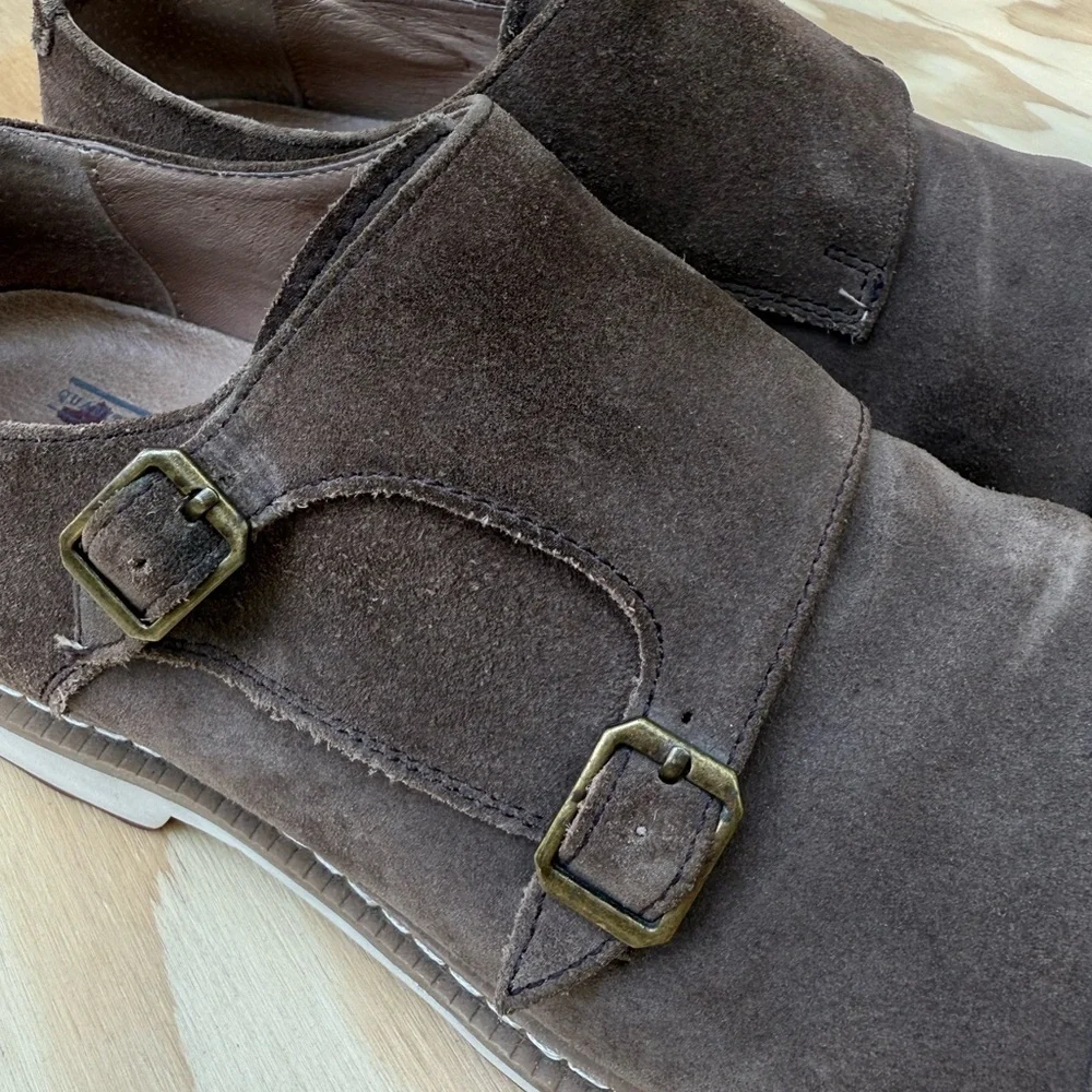 1901 Men's Brown Suede Double Monk Strap Shoes Size 11.5M - Picture 5 of 10